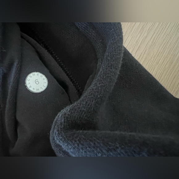 Lululemon To You Hoodie Floral Embroidered Full Zip black Cotton Terry size 6 - Picture 11 of 14